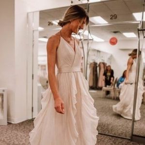 Vera Wang Steel Blue Dress Reformation